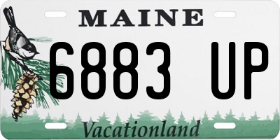 ME license plate 6883UP