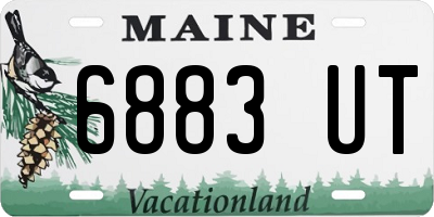 ME license plate 6883UT