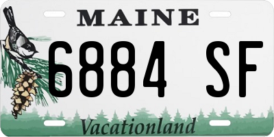 ME license plate 6884SF