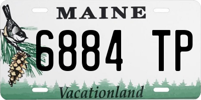 ME license plate 6884TP