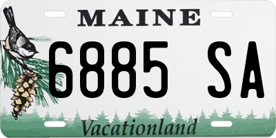 ME license plate 6885SA