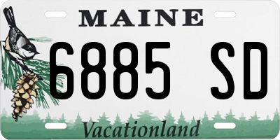 ME license plate 6885SD