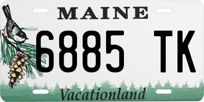 ME license plate 6885TK