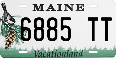 ME license plate 6885TT