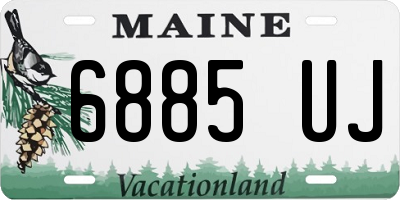 ME license plate 6885UJ