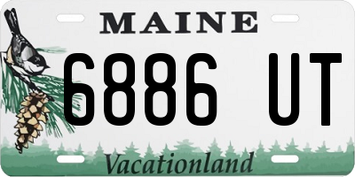 ME license plate 6886UT