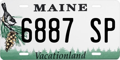 ME license plate 6887SP
