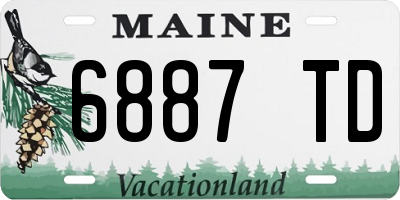 ME license plate 6887TD