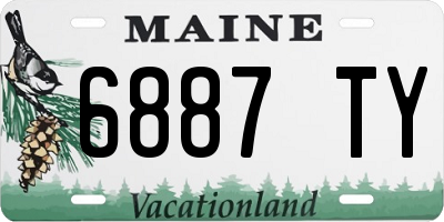 ME license plate 6887TY