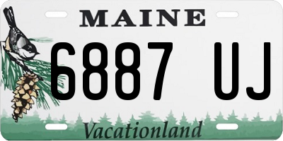 ME license plate 6887UJ