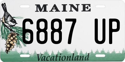 ME license plate 6887UP