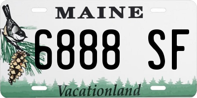 ME license plate 6888SF