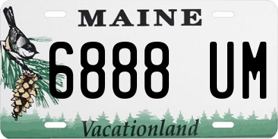ME license plate 6888UM
