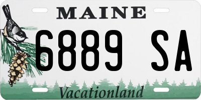 ME license plate 6889SA