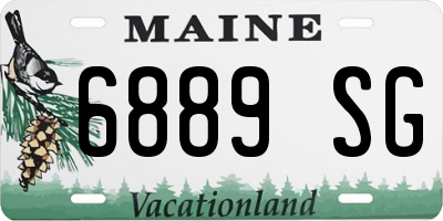 ME license plate 6889SG