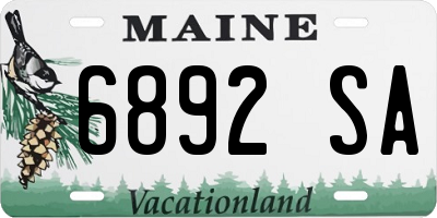 ME license plate 6892SA