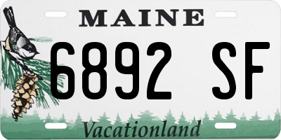 ME license plate 6892SF