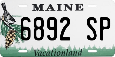 ME license plate 6892SP