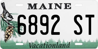 ME license plate 6892ST