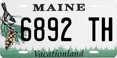 ME license plate 6892TH