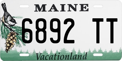 ME license plate 6892TT