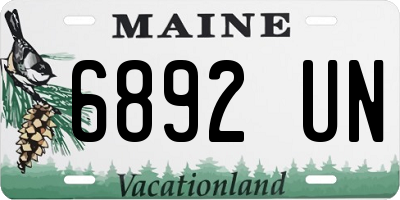 ME license plate 6892UN