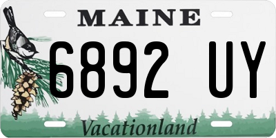 ME license plate 6892UY