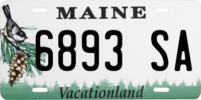 ME license plate 6893SA