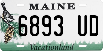 ME license plate 6893UD