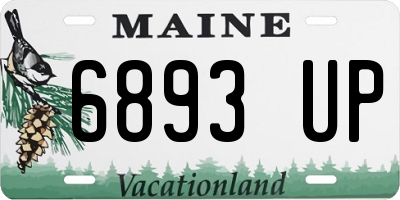 ME license plate 6893UP