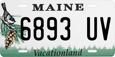 ME license plate 6893UV