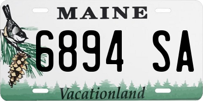 ME license plate 6894SA