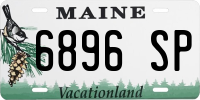 ME license plate 6896SP