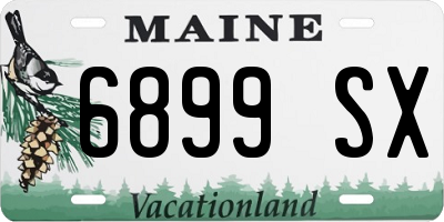 ME license plate 6899SX