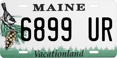 ME license plate 6899UR