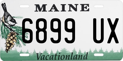 ME license plate 6899UX