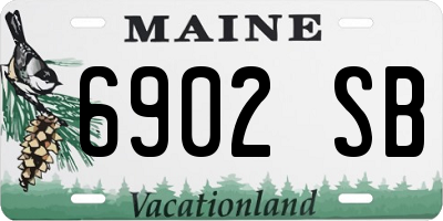 ME license plate 6902SB