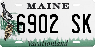 ME license plate 6902SK