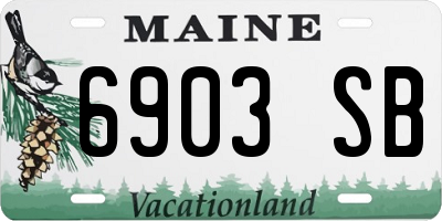 ME license plate 6903SB