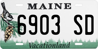 ME license plate 6903SD