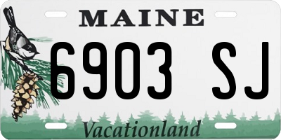 ME license plate 6903SJ
