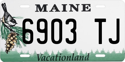 ME license plate 6903TJ