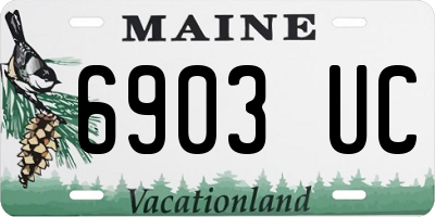ME license plate 6903UC