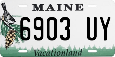 ME license plate 6903UY