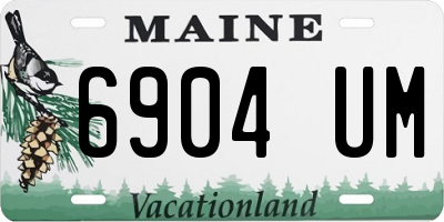 ME license plate 6904UM