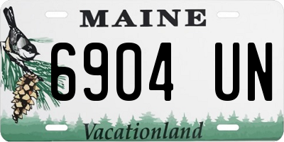 ME license plate 6904UN