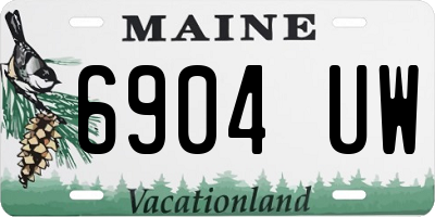 ME license plate 6904UW