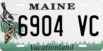 ME license plate 6904VC