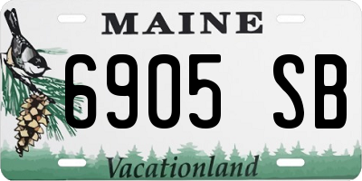 ME license plate 6905SB