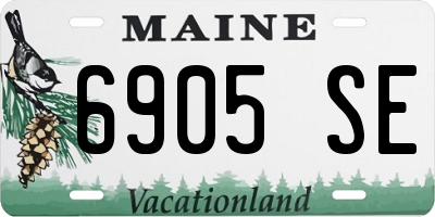 ME license plate 6905SE